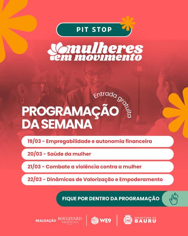 Pit Stop do programa “Mulheres em Movimento” segue com exposição no Boulevard Shopping