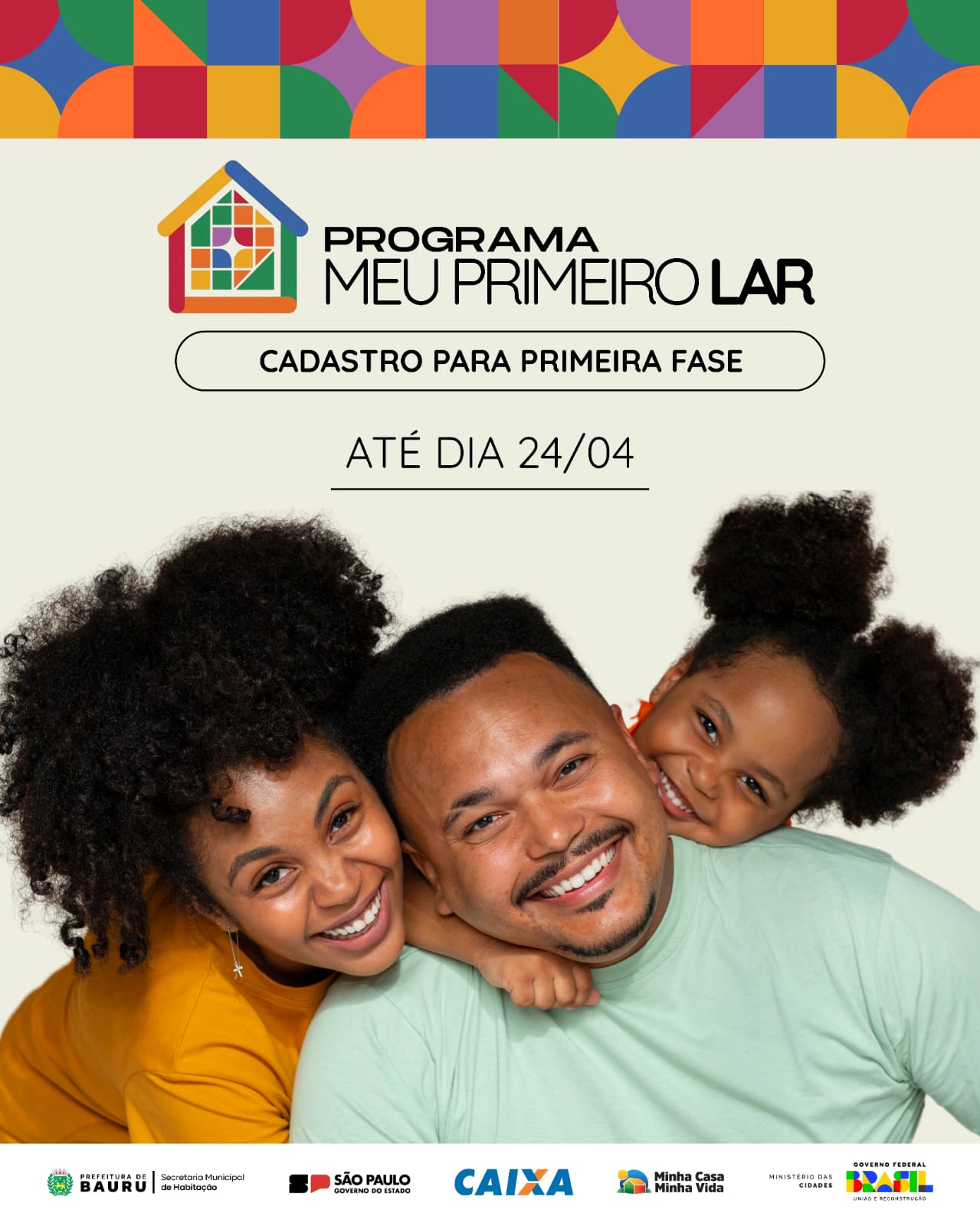 Cadastro para a 1º fase do programa ‘Meu Primeiro Lar’ encerra nesta sexta-feira (24)