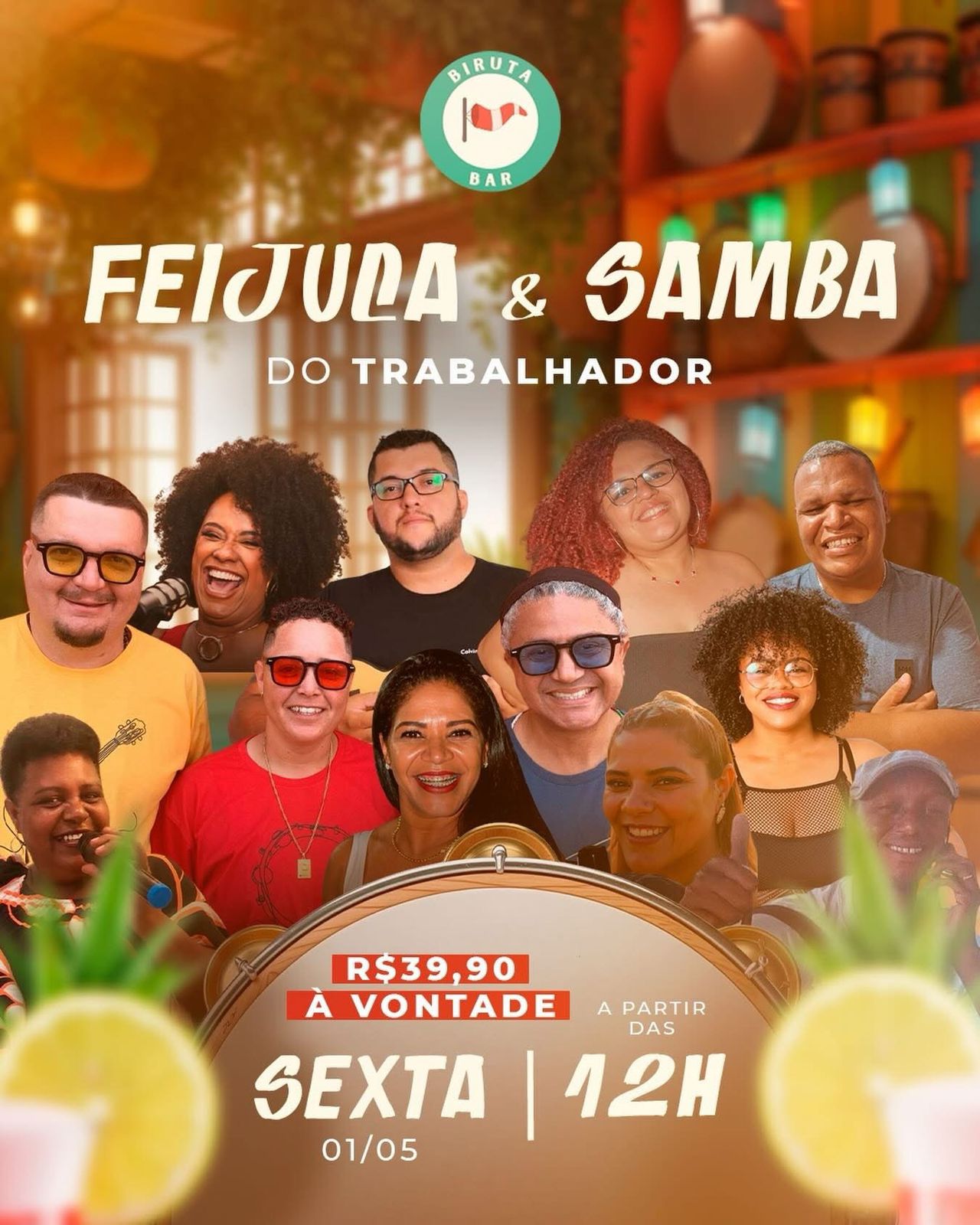 Feijuca do Trabalhador: samba e feijoada em Bauru no 1º de Maio