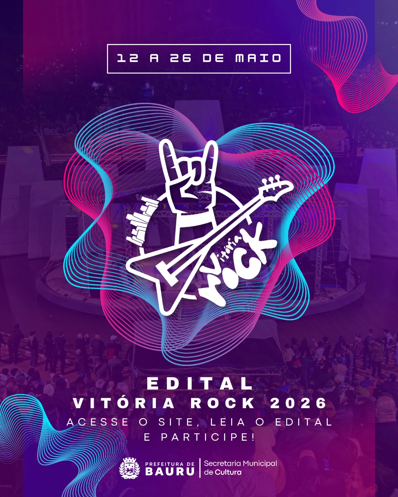 Secretaria de Cultura abre as inscrições para a seleção de bandas para o Vitória Rock 2026