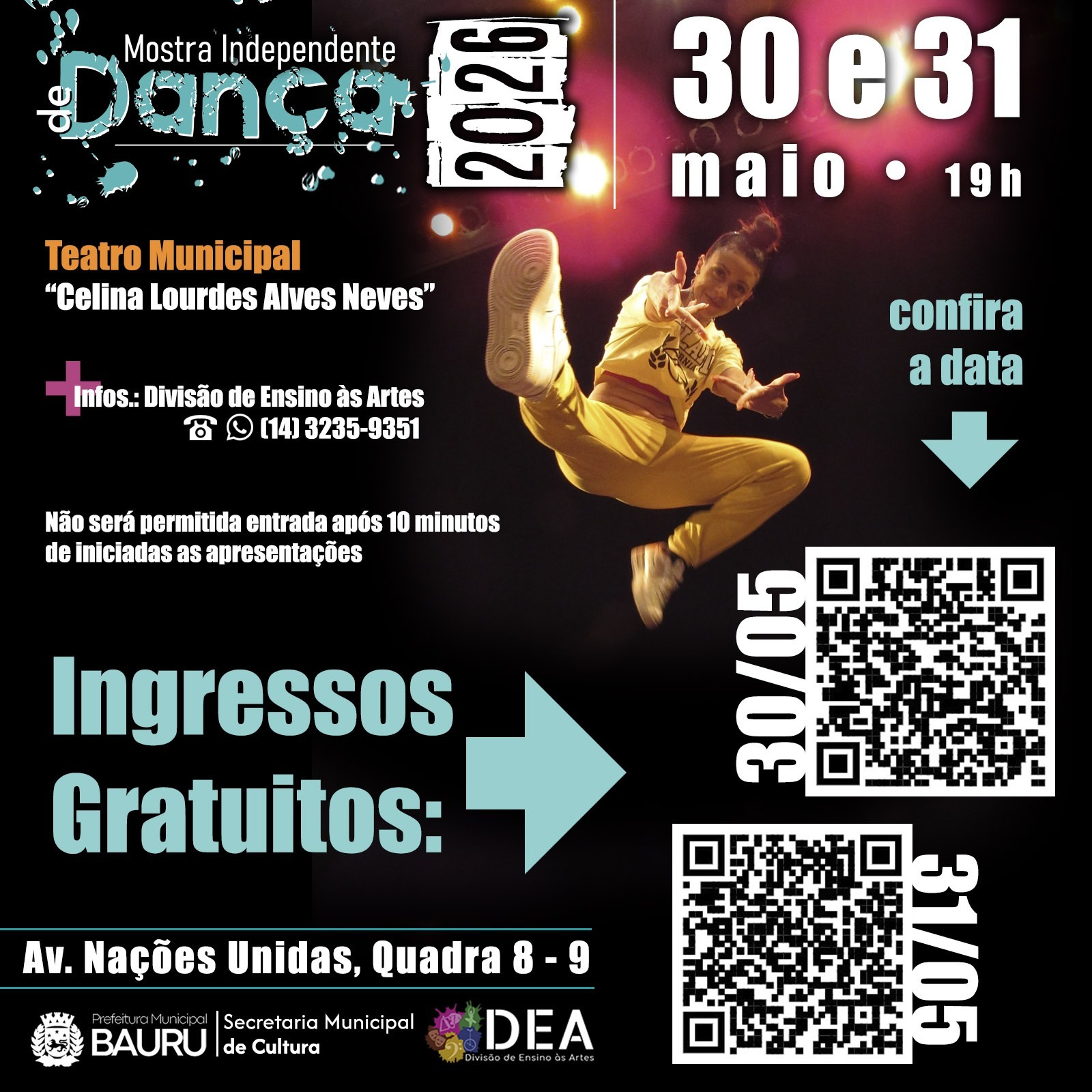 Mostra Independente de Dança 2026 acontece neste fim de semana em Bauru