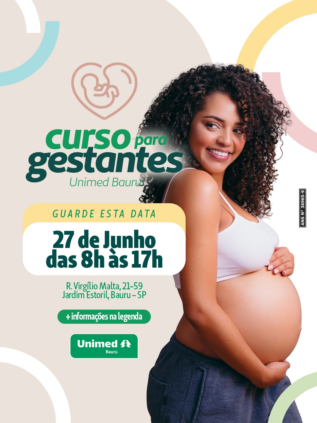 Inscrições para a 2ª edição do Curso para Gestantes da Unimed Bauru se inicia em 22 de junho 
