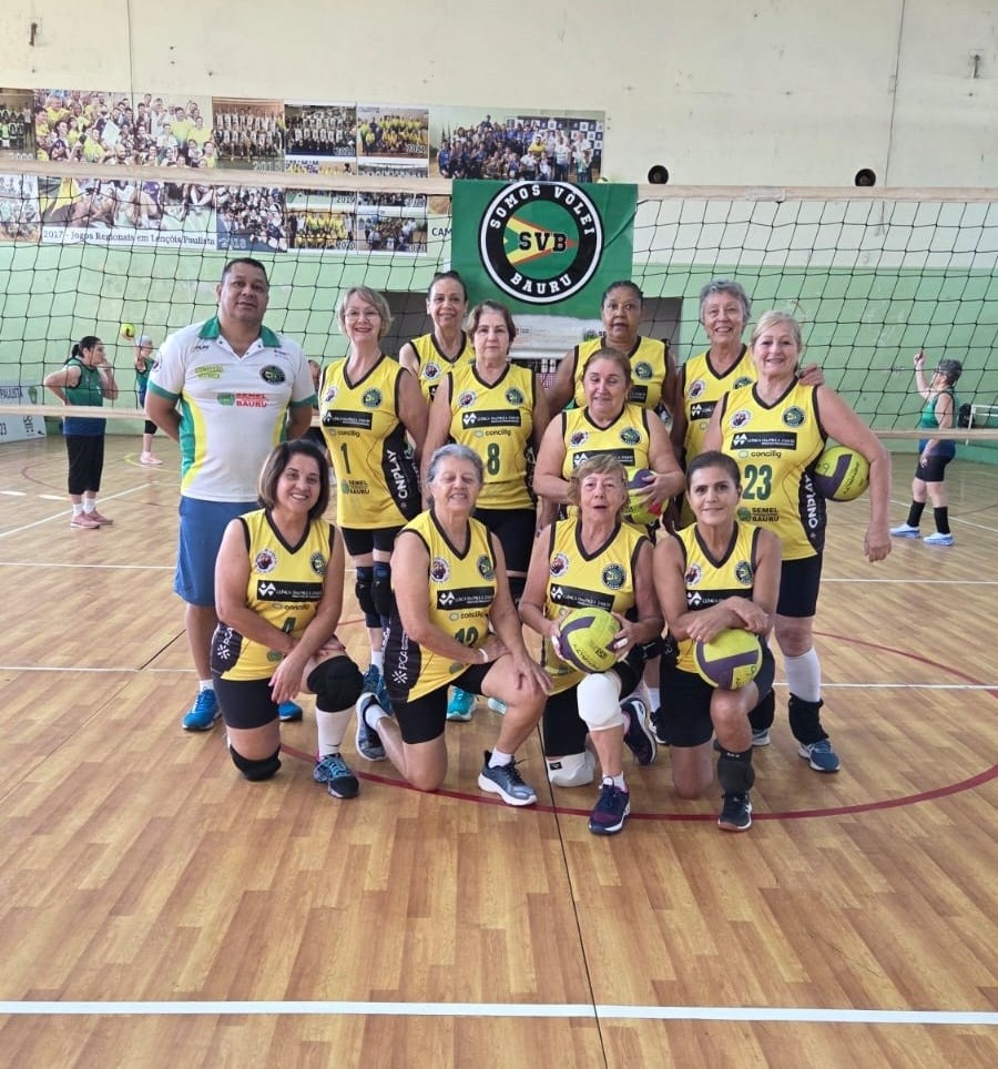 Somos Vôlei Bauru 65+ entra em quadra para rodada tripla neste sábado (27)
