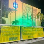 Núcleo BR protesta em frente à sede da CBF após eliminação do Brasil na Copa de 2026
